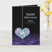 Carte Anniversaire - Pierre de naissance - JUIN- Alexand (Fleur jaune)