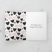 Carte Anniversaire Pink Black Hearts (Intérieur)