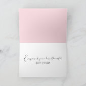 Carte Anniversaire Pink Lotus Flottant dans un étang (Intérieur)