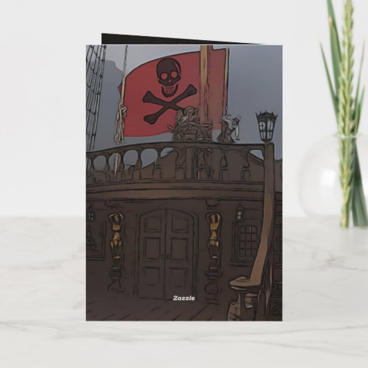 Carte Anniversaire Pirate (Dos)