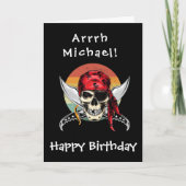 Carte Anniversaire Pirate (Devant)
