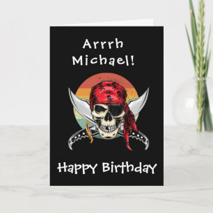 Carte Anniversaire Pirate