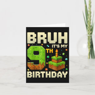 Carte Anniversaire Pixel Bruh Son 9e Anniversaire Jeu