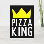 CARTE ANNIVERSAIRE PIZZA KING, ADAPTÉ À LA FRAMING (Devant)