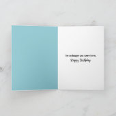 Carte Anniversaire Plage Poisson étoile portant un bikin (Intérieur)