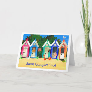 Carte Anniversaire Plage - Salutation italienne