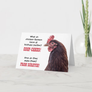 Carte Anniversaire Plaisanteries de poulet avec Hen Phot