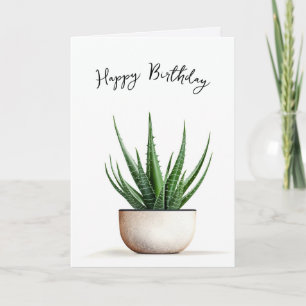 Carte Anniversaire Plante Succulent en Pot