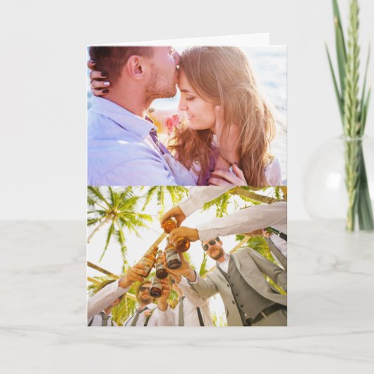 Carte Anniversaire Plié 2 Bords Photos (Devant)