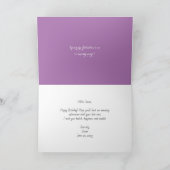 Carte Anniversaire Pliée De Ladybug (Violet) (Intérieur)