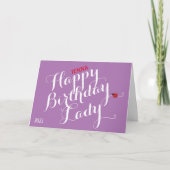Carte Anniversaire Pliée De Ladybug (Violet) (Devant)