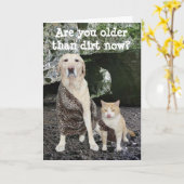 Carte Anniversaire plus âgé que la nuit (Fleur jaune)