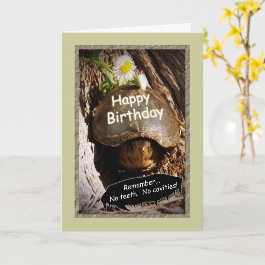 Carte Anniversaire plus ancien croissant (Fleur jaune)