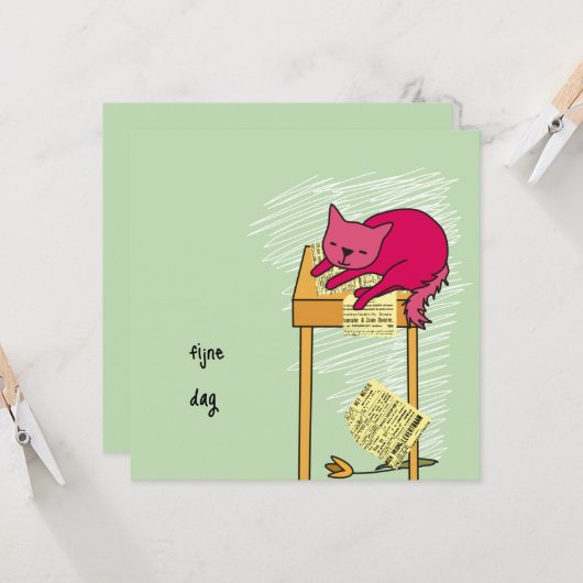 carte anniversaire pois (Devant/Arrière en situation)