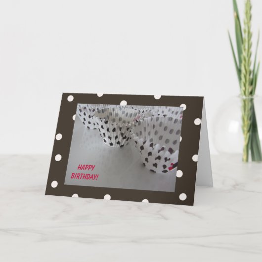 Carte Anniversaire pois de couleur (Devant)