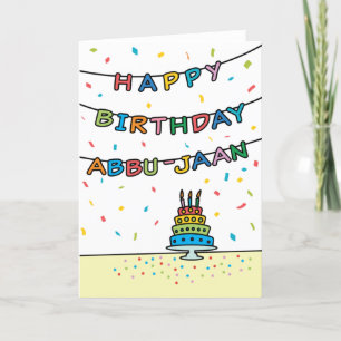 Carte anniversaire pour Abbu-Jaan