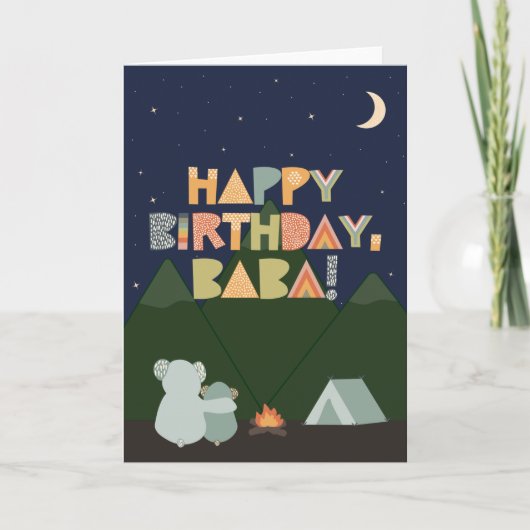 Carte anniversaire pour Baba (Devant)