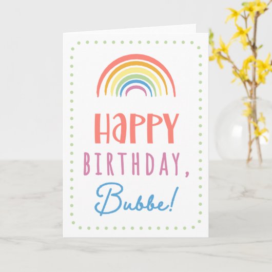 Carte anniversaire pour Bubbe (Fleur jaune)