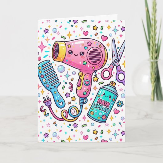 Carte Anniversaire pour coiffeur (Devant)