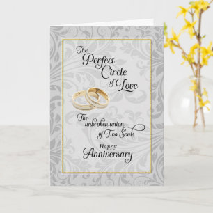 Carte Anniversaire pour couple gay avec alliances en or