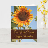 Carte Anniversaire Pour Cousin (Fleur jaune)