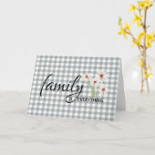 Carte Anniversaire pour cousin sur gingham (Fleur jaune)