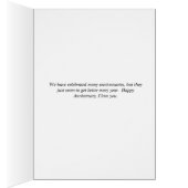 Carte Anniversaire pour femme, Blue Dahlias (Intérieur (Droit))