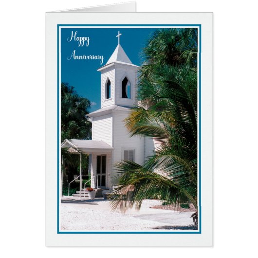 Carte Anniversaire pour Femme, Petite Église (Devant)