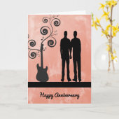 Carte Anniversaire pour Fils & Mari avec Guitare (Fleur jaune)