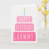 Carte anniversaire pour Grammy (Fleur jaune)