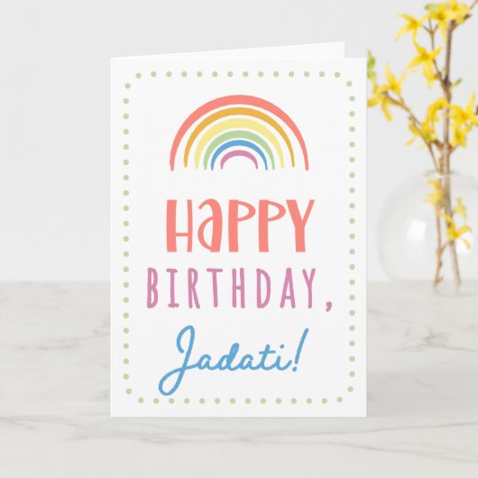 Carte anniversaire pour Jadati (Fleur jaune)
