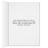 Carte Anniversaire pour Jeune Fils, Raccoon & Ball (Intérieur (Droit))