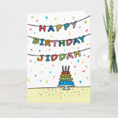 Carte anniversaire pour Jiddah (Devant)