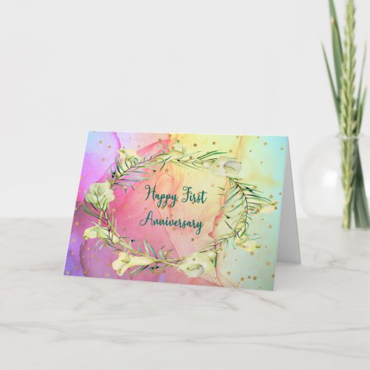 Carte Anniversaire pour le premier anniversaire de (Devant)