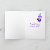 Carte anniversaire pour le verre de vin ami (Intérieur)