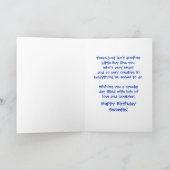 Carte Anniversaire pour les garçons Crayons créatifs (Intérieur)