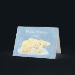 Carte Anniversaire pour les ours blancs de fils spécial<br><div class="desc">Ours blancs de fils spécial de Beary de personnaliser</div>
