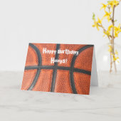 Carte Anniversaire Pour L'Étoile De Basket-Ball (Fleur jaune)