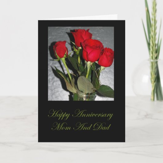 Carte Anniversaire Pour Maman Et Papa (Devant)