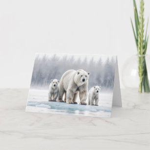 Carte Anniversaire Pour Maman Ours Polaire Famille Sur G
