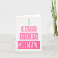 Carte anniversaire pour Meemaw