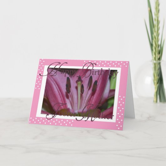 Carte Anniversaire Pour Mère Foster (Devant)
