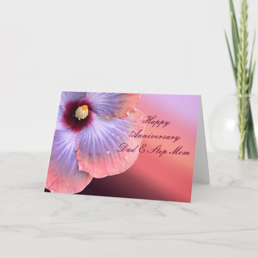 Carte Anniversaire pour papa et Step Maman (Devant)