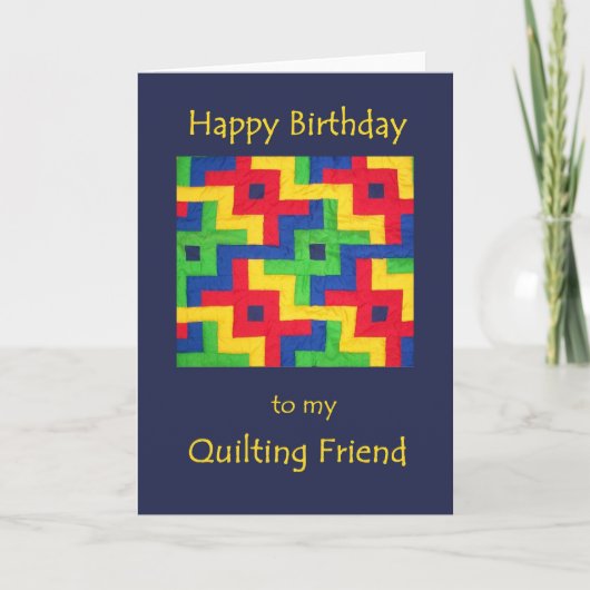 Carte Anniversaire pour Parking - Patchwork Quilt (Devant)