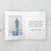 Carte Anniversaire pour petit-fils, garçon pêchant à par (Intérieur)