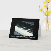 Carte Anniversaire Pour Professeur De Piano (Fleur jaune)