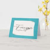 Carte Anniversaire pour toujours sur papier curling (Fleur jaune)