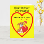 Carte anniversaire pour une fille (Fleur jaune)