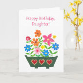 Carte anniversaire pour une fille (Fleur jaune)