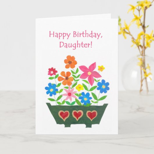 Carte anniversaire pour une fille (Fleur jaune)